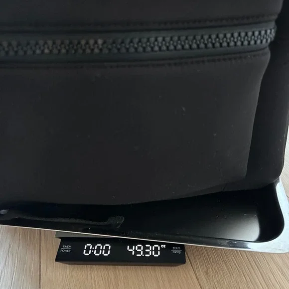 Dagne Dover Large Dakota Neoprene Backpack Onyx Black Large Travel Laptop Bag - Picture 7 of 16